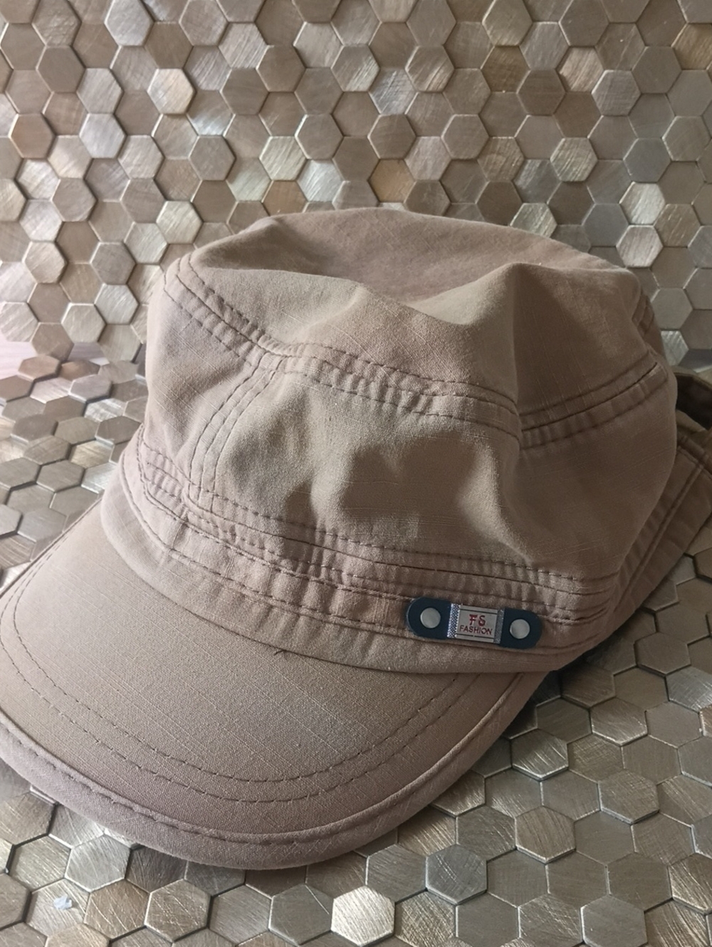 Men's Tan Cadet Military Cap